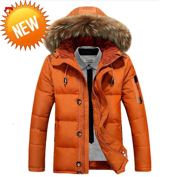 warm white duck down parka mens winter jacket multi-pocket hooded male casual fur trim coat men's mid-length chaqueta, Black
warm white duck down parka mens winter jacket multi-pocket hooded male casual fur trim coat men's mid-length chaqueta, Black