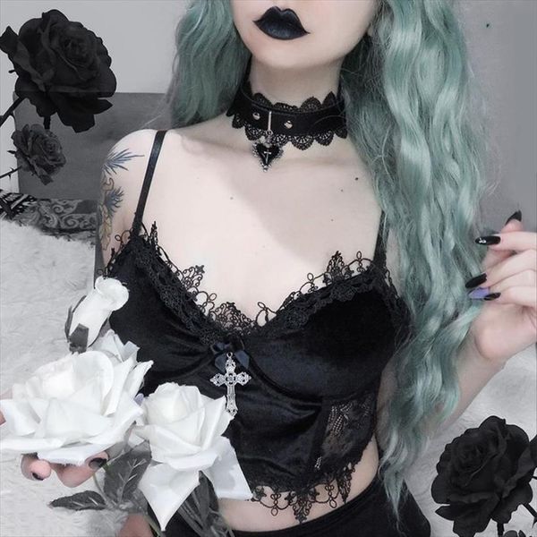 gothic dark velvet womens tank harajuku mall goth lace patchwork metal strapless crop retro grunge y2k bra, White
gothic dark velvet womens tank harajuku mall goth lace patchwork metal strapless crop retro grunge y2k bra, White