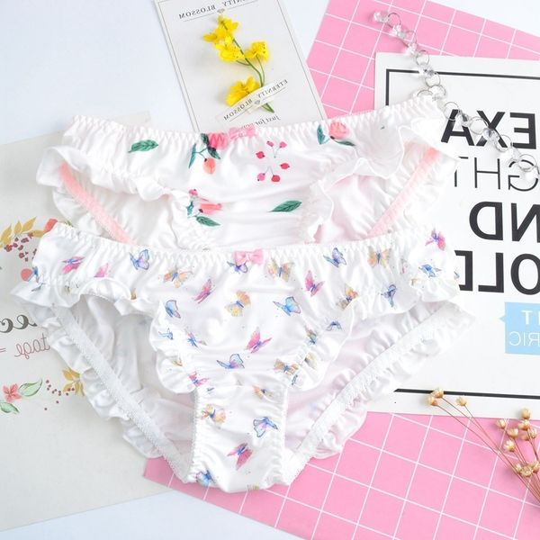 japanese style milk silk cute lovely sweet panties for women low waist ruffle female underwear soft flower princess breifs, Black;pink
japanese style milk silk cute lovely sweet panties for women low waist ruffle female underwear soft flower princess breifs, Black;pink