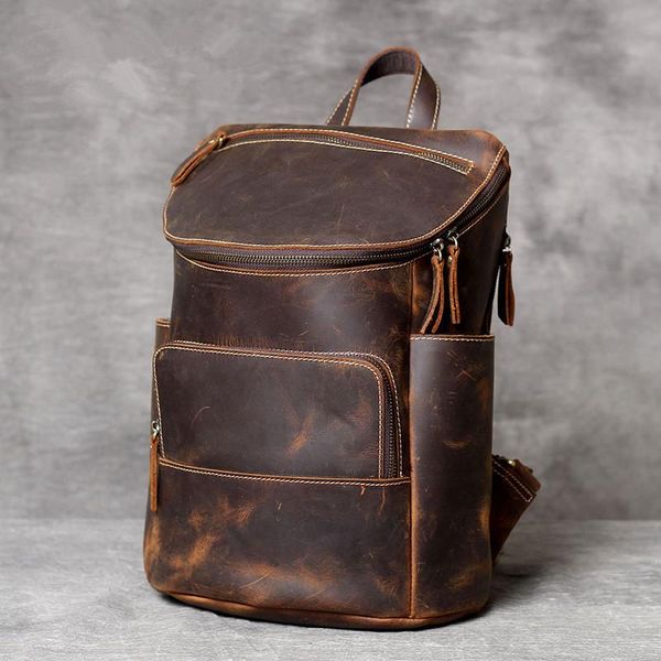backpack simple retro men's genuileather crazy horse leather large capacity daily all-match women's casual computer bag
backpack simple retro men's genuileather crazy horse leather large capacity daily all-match women's casual computer bag