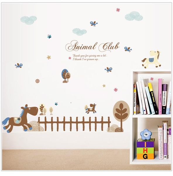 wall stickers cartoon horse nursery pvc art decals decor living room bedroom removable decoration murals 
wall stickers cartoon horse nursery pvc art decals decor living room bedroom removable decoration murals