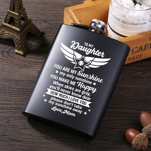 mom to my daughter portable stainless steel hip flask travel whiskey alcohol liquor bottle flagon small mini water
mom to my daughter portable stainless steel hip flask travel whiskey alcohol liquor bottle flagon small mini water