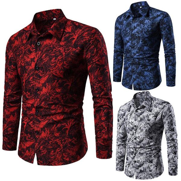 men's casual shirts luxury vintage men slim fit long sleeve prinitng button social club prom shirt blouse, White;black
men's casual shirts luxury vintage men slim fit long sleeve prinitng button social club prom shirt blouse, White;black
