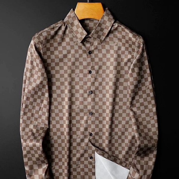 autumn plus size mens long-sleeved shirt light luxury printed casual mens khaki plaid shirt button down shirts for men, White;black
autumn plus size mens long-sleeved shirt light luxury printed casual mens khaki plaid shirt button down shirts for men, White;black