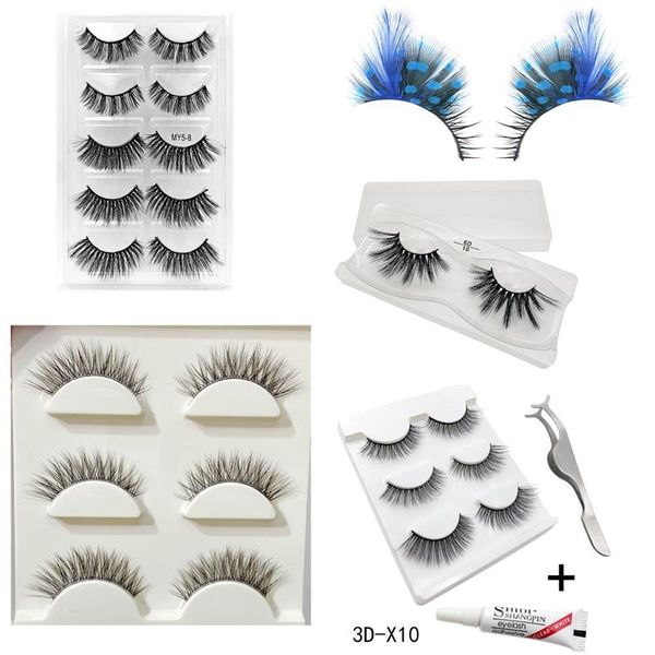 false eyelashes 1/3/5 pairs handmade mink hair thick soft natural eyelash extension eye tail elongated fake lashes set with glue
false eyelashes 1/3/5 pairs handmade mink hair thick soft natural eyelash extension eye tail elongated fake lashes set with glue