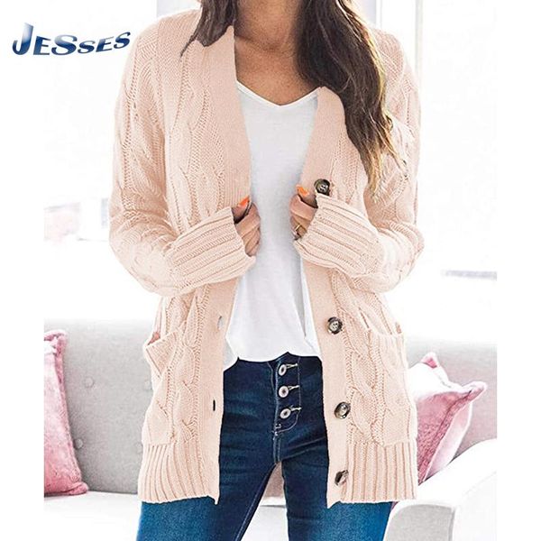women's knits & tees wool knit cardigan women winter twist knitted button jacket v-neck long sleeves loose sweater ladies jumper clothe, White
women's knits & tees wool knit cardigan women winter twist knitted button jacket v-neck long sleeves loose sweater ladies jumper clothe, White