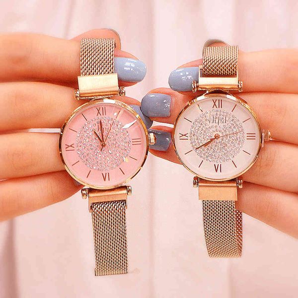 watch diamond fashion inlaid women's quartz waterproof magnetic lazy net strap, Slivery;brown
watch diamond fashion inlaid women's quartz waterproof magnetic lazy net strap, Slivery;brown