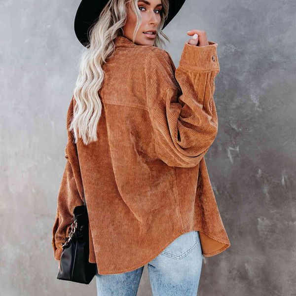 women's knits & tees vintage corduroy women shirts spring turn down collar oversize blouse casual solid long sleeve loose streetwe, White
women's knits & tees vintage corduroy women shirts spring turn down collar oversize blouse casual solid long sleeve loose streetwe, White