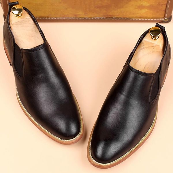 dress shoes genuine leather classic business men's fashion elegant formal wedding men slip on office oxford for, Black
dress shoes genuine leather classic business men's fashion elegant formal wedding men slip on office oxford for, Black