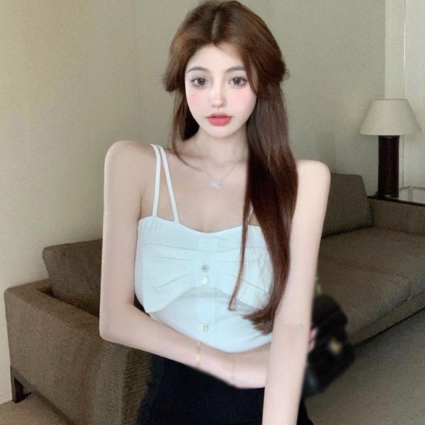 women's tanks & camis women 2021 summer fashion solid color button bow sleeveless female basic casual tank, White
women's tanks & camis women 2021 summer fashion solid color button bow sleeveless female basic casual tank, White