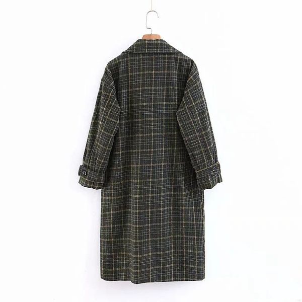women's wool & blends wenqing casual vintage checked peacoats lapel double breasted plaid pea coat jackets outerwear ins fashion, Black
women's wool & blends wenqing casual vintage checked peacoats lapel double breasted plaid pea coat jackets outerwear ins fashion, Black