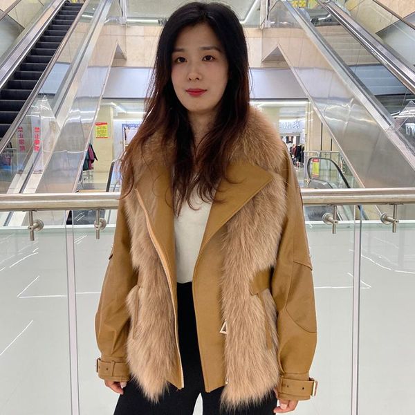 women's fur & faux winter sheepskin jacket women natural coats 2021 fashion warm jackets plus size overcoat, Black
women's fur & faux winter sheepskin jacket women natural coats 2021 fashion warm jackets plus size overcoat, Black