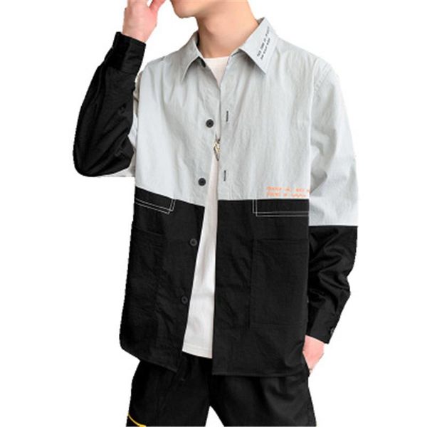 man all-match shirt coat fashion korean version trend long sleeve turn down collar casual designer female teenager loose button shirts, White;black
man all-match shirt coat fashion korean version trend long sleeve turn down collar casual designer female teenager loose button shirts, White;black