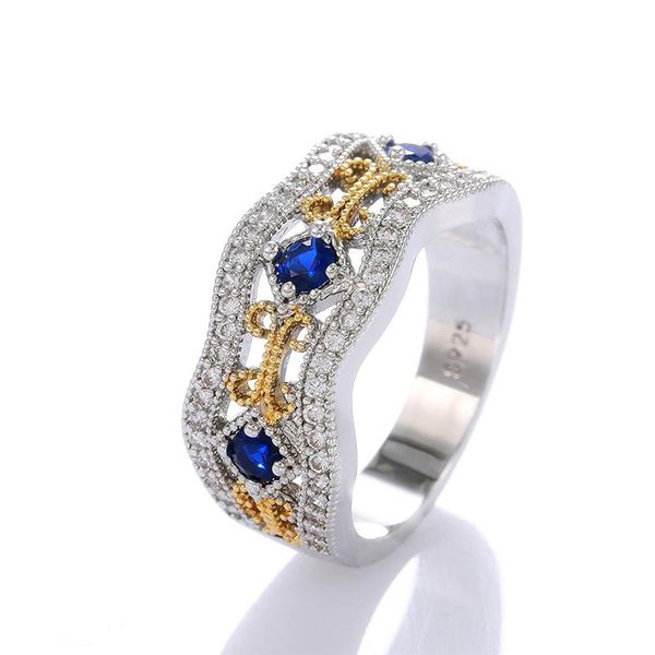 wedding rings youhaocc exquisite pattern, hollow, diamond-set, two-color women's ring, simple geometric zircon jewelry fashion accessor, Slivery;golden
wedding rings youhaocc exquisite pattern, hollow, diamond-set, two-color women's ring, simple geometric zircon jewelry fashion accessor, Slivery;golden