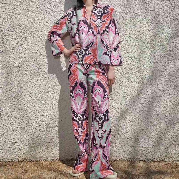 2 pes pants suits women fashion spring suit sets floral printed long sleeve lace up collar shirts + high waist female 210524, White
2 pes pants suits women fashion spring suit sets floral printed long sleeve lace up collar shirts + high waist female 210524, White