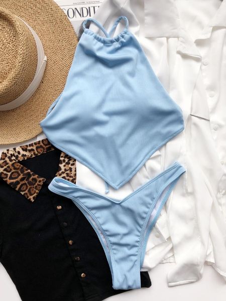 women's swimwear 2021 women high waist bikini 2 piece set bathing suit v swimming for, White;black
women's swimwear 2021 women high waist bikini 2 piece set bathing suit v swimming for, White;black