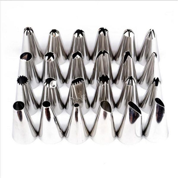 baking & pastry tools 24 pcs/set cake decorating tips kits stainless steel icing tip set repeated use durable lots of patterns lovely origin
baking & pastry tools 24 pcs/set cake decorating tips kits stainless steel icing tip set repeated use durable lots of patterns lovely origin