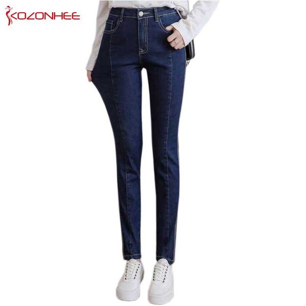 women's jeans plus size high waist pencil women elasticity tight side preparation stretch skinny woman big #19, Blue
women's jeans plus size high waist pencil women elasticity tight side preparation stretch skinny woman big #19, Blue