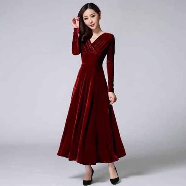 elegant spring autumn party dress womens v-neck gold velvet long dress female dance slim bottom loose dress plus size 3xl xl 2xl, Black;gray
elegant spring autumn party dress womens v-neck gold velvet long dress female dance slim bottom loose dress plus size 3xl xl 2xl, Black;gray