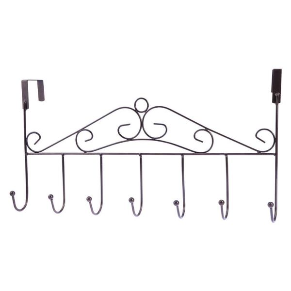 hooks & rails 7 bathroom over door hanger for towel coat clothes hat bag hanging iron art (black)
hooks & rails 7 bathroom over door hanger for towel coat clothes hat bag hanging iron art (black)