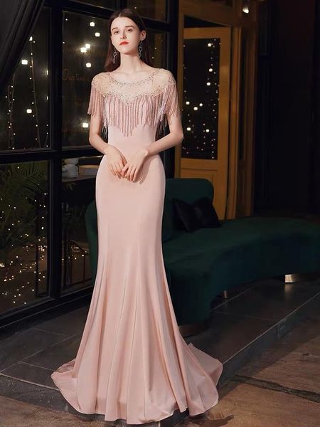 party dresses elegant satin pink cocktail mermaid o-neck tassel sleeve beading bling formal evening banquets prom gowns 2021, White;black
party dresses elegant satin pink cocktail mermaid o-neck tassel sleeve beading bling formal evening banquets prom gowns 2021, White;black