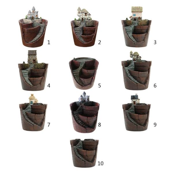 mini house figurines resin flower pot for cacti succulent plants planter home garden micro- landscape decor crafts planters & pots
mini house figurines resin flower pot for cacti succulent plants planter home garden micro- landscape decor crafts planters & pots