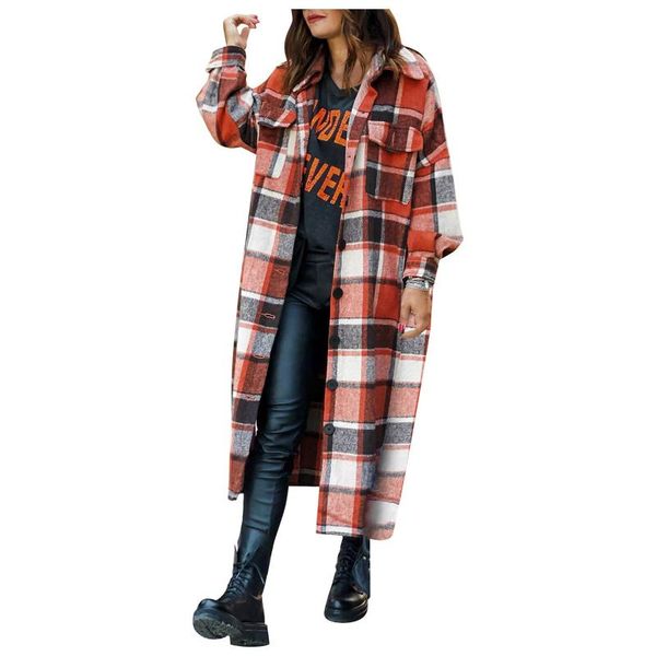 women's jackets 2021 fashion women stitching print check long sleeves casual shirt loose cotton harajuku winter coat, Black;brown
women's jackets 2021 fashion women stitching print check long sleeves casual shirt loose cotton harajuku winter coat, Black;brown
