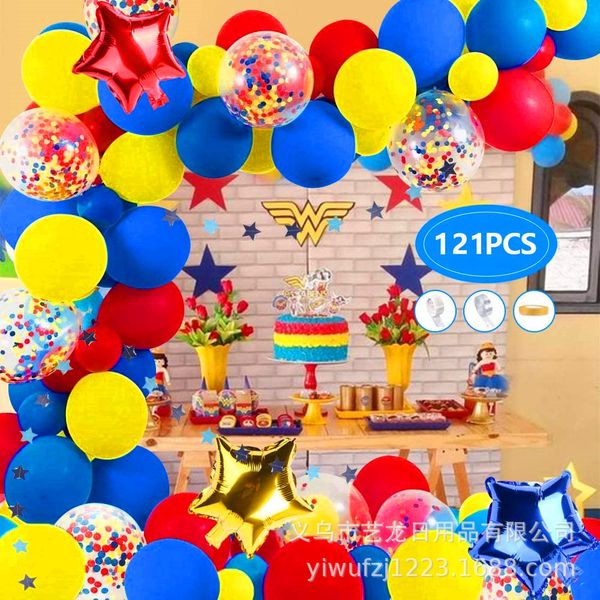 121pcs circus carnival balloons garland red blue yellow confetti balloon arch chain for baby shower birthday party decor plie
121pcs circus carnival balloons garland red blue yellow confetti balloon arch chain for baby shower birthday party decor plie