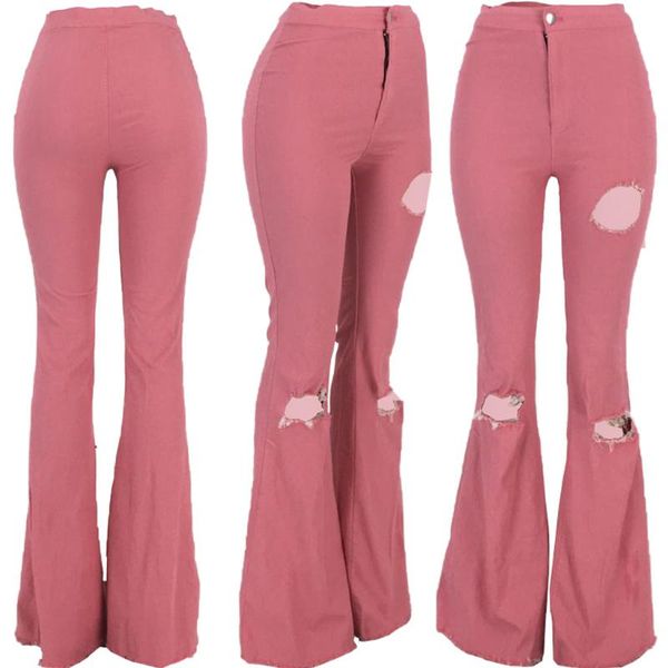 women's pants & capris 4# women hole flare lady fashion zipper wide leg boot cut pant jeans trousers button wild all-match, Black;white
women's pants & capris 4# women hole flare lady fashion zipper wide leg boot cut pant jeans trousers button wild all-match, Black;white