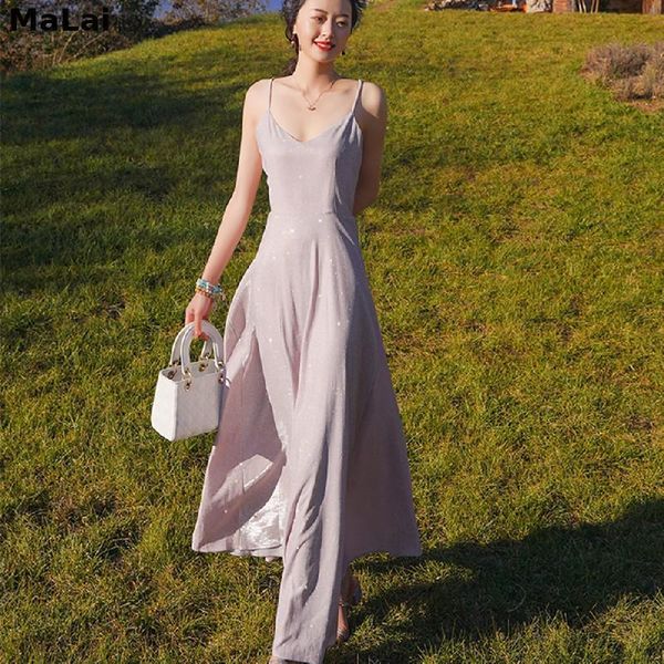 casual dresses summer women maxi long sleeveless dress v neck one piece shiny gorgeous suspenders backless pink party sparkle, Black;gray
casual dresses summer women maxi long sleeveless dress v neck one piece shiny gorgeous suspenders backless pink party sparkle, Black;gray