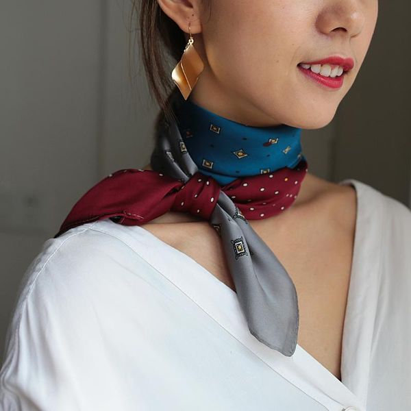 scarves square silk scarf women fashion print small neck scarfs office lady hair band foulard hand kerchief female bandana shawl, Blue;gray
scarves square silk scarf women fashion print small neck scarfs office lady hair band foulard hand kerchief female bandana shawl, Blue;gray