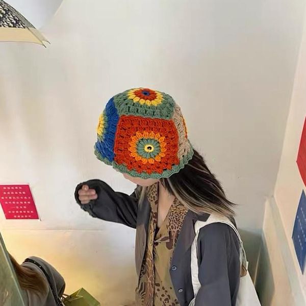 berets women hollow flower knitted fisherman hat handmade crochet color matching basin spring and summer sunscreen sun, Blue;gray
berets women hollow flower knitted fisherman hat handmade crochet color matching basin spring and summer sunscreen sun, Blue;gray