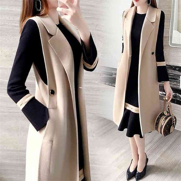 autumn two-piece dress autumn and winter clothing retro vest jacket with sweater suit temperament 210603, White
autumn two-piece dress autumn and winter clothing retro vest jacket with sweater suit temperament 210603, White