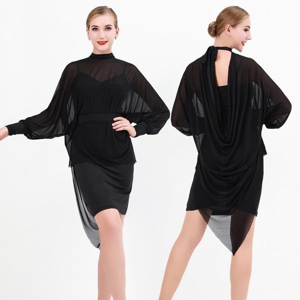 stage wear mesh ballroom dance women costume black designer clothes waltz outfit summer dress tango dancewear dl8067, Black;red
stage wear mesh ballroom dance women costume black designer clothes waltz outfit summer dress tango dancewear dl8067, Black;red