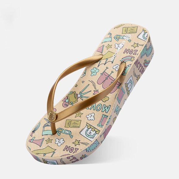 slope heel thick-soled flip flops summer korean women's sandals and slippers comfortable casual beach shoes, Black
slope heel thick-soled flip flops summer korean women's sandals and slippers comfortable casual beach shoes, Black
