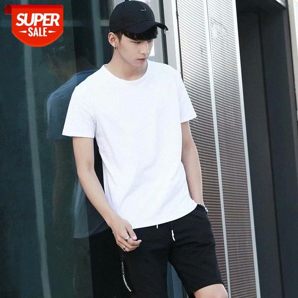 short-sleeved t-shirt men's pure white slim round neck custom solid color half-sleeved bottoming shirt clothes compassionate #lt7x, White;black
short-sleeved t-shirt men's pure white slim round neck custom solid color half-sleeved bottoming shirt clothes compassionate #lt7x, White;black