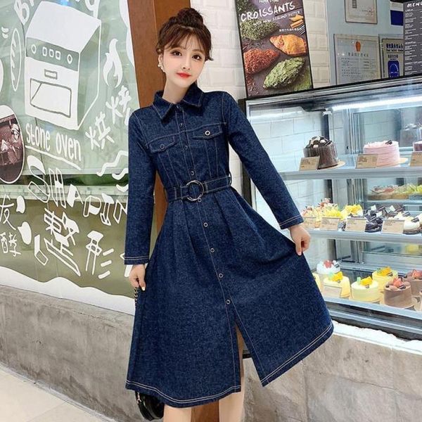casual dresses autumn cowgirl waisted imitation denim dress mid-length stitching fashion chic women causal dark blue, Black;gray
casual dresses autumn cowgirl waisted imitation denim dress mid-length stitching fashion chic women causal dark blue, Black;gray