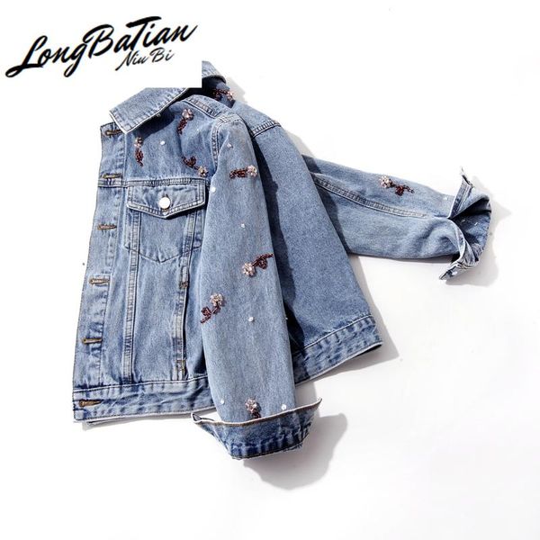 women's jackets vintage heavy work beading diamond denim female spring loose basic jeans jacket coat women short outerwear chaqueta muj, Black;brown
women's jackets vintage heavy work beading diamond denim female spring loose basic jeans jacket coat women short outerwear chaqueta muj, Black;brown