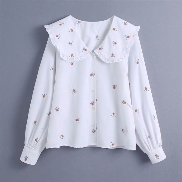 women's blouses & shirts women spring fashion flower embroidery za white female casual peter pan collar long sleeve blouse ch
women's blouses & shirts women spring fashion flower embroidery za white female casual peter pan collar long sleeve blouse ch