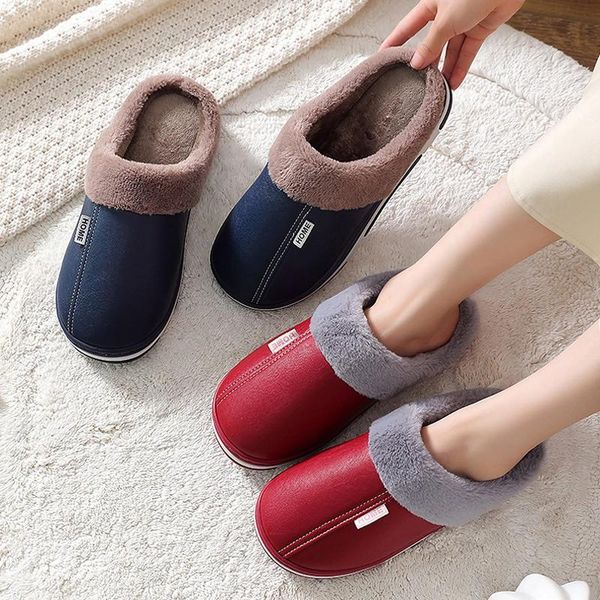 slippers warm fluffy women men winter cotton shoes couples waterproof thick sole non-slip plush faux fur indoor floor slides, Black
slippers warm fluffy women men winter cotton shoes couples waterproof thick sole non-slip plush faux fur indoor floor slides, Black