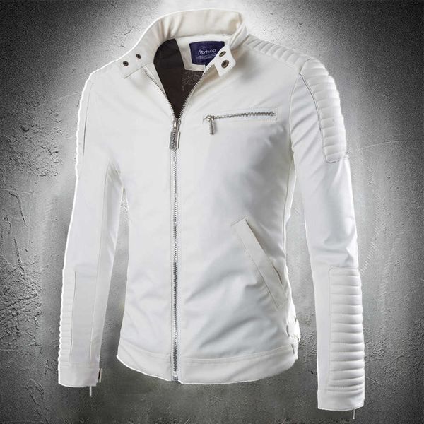 men's leather jacket spring and autumn mens motorcycle jackets pu leather slim fit smart coat male fashion clothing plus size 211009, Black
men's leather jacket spring and autumn mens motorcycle jackets pu leather slim fit smart coat male fashion clothing plus size 211009, Black