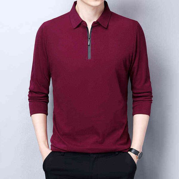 men's long sleeve t-shirt trend busins casual lapel zipper inside slim t-shirt solid color, White;black
men's long sleeve t-shirt trend busins casual lapel zipper inside slim t-shirt solid color, White;black