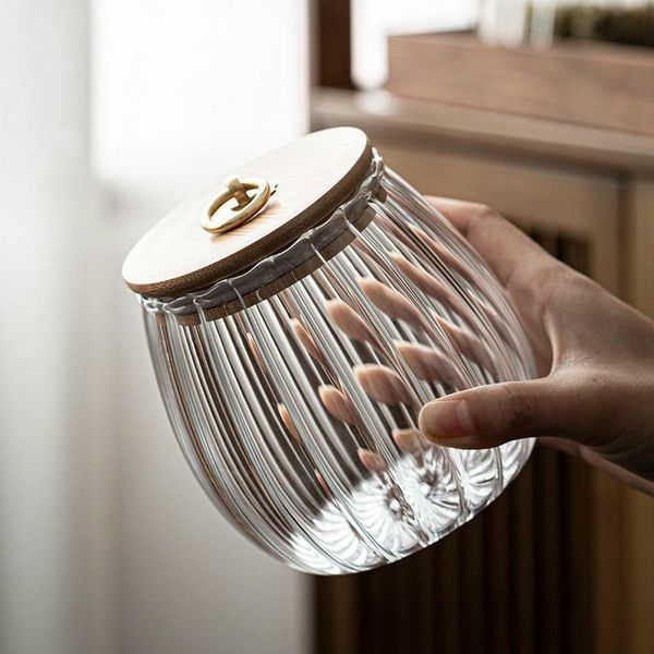 storage bottles & jars 650/750ml transparent glass tea caddy coffee jar with bamboo lid crystal beans grains sealed boxes dried fruit contai
storage bottles & jars 650/750ml transparent glass tea caddy coffee jar with bamboo lid crystal beans grains sealed boxes dried fruit contai