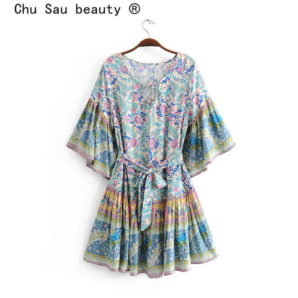 beauty boho floral print women's midi dress holiday sashes flare sleeve mini dresses female beautiful beachwear 210514, Black;gray
beauty boho floral print women's midi dress holiday sashes flare sleeve mini dresses female beautiful beachwear 210514, Black;gray