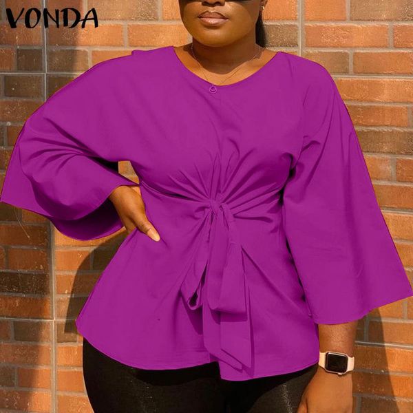 women's blouses & shirts women casual 2021 vonda office ladies vintage belted blouse female blusas femininas oversized, White
women's blouses & shirts women casual 2021 vonda office ladies vintage belted blouse female blusas femininas oversized, White