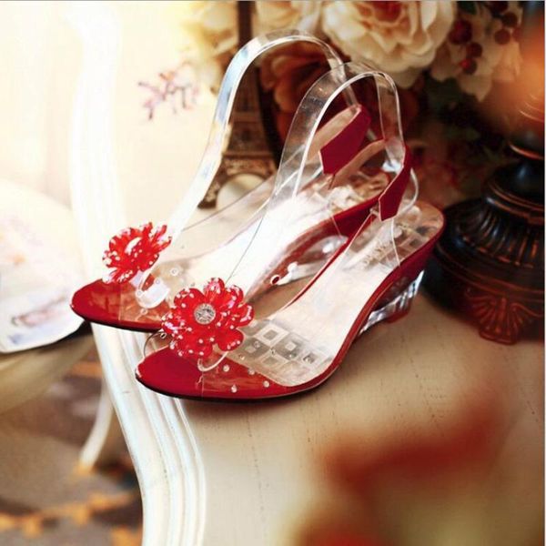 sandals 2021 crystal women's wedge shoes roman rhinestone exquisite flower fish mouth clear heels women transparent pumps, Black
sandals 2021 crystal women's wedge shoes roman rhinestone exquisite flower fish mouth clear heels women transparent pumps, Black