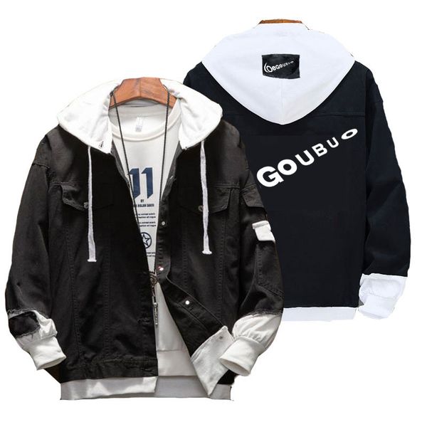 fashion men's jacket spring and autumn new letter printing washed denim motorcycle clothing casual personality hooded coats, Black;brown
fashion men's jacket spring and autumn new letter printing washed denim motorcycle clothing casual personality hooded coats, Black;brown