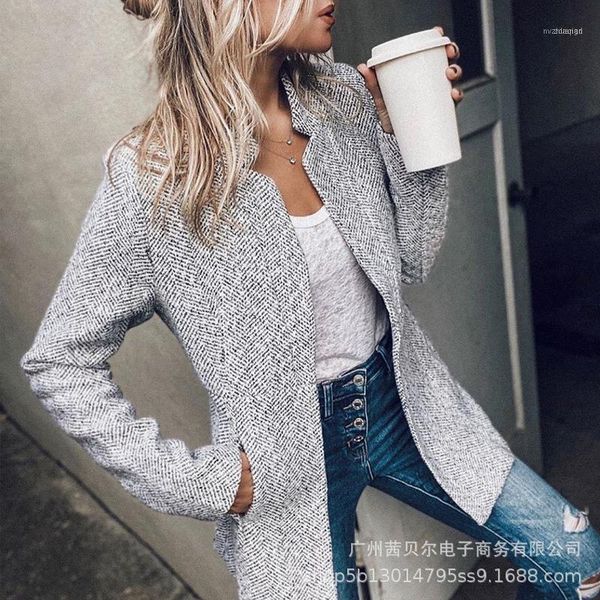 women's wool & blends wepbel vintage women autumn winter plaid lapel collar midi woolen coat warm thick slim cardigan ladies jacket out, Black
women's wool & blends wepbel vintage women autumn winter plaid lapel collar midi woolen coat warm thick slim cardigan ladies jacket out, Black