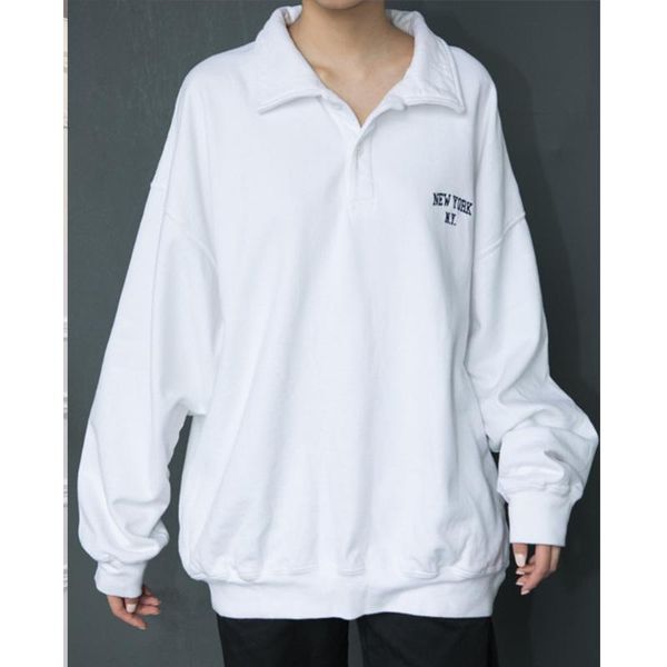 women's hoodies & sweatshirts yory letter embroidered white lapel sweatshirt women autumn cotton long sleeve pullover simple design str, Black
women's hoodies & sweatshirts yory letter embroidered white lapel sweatshirt women autumn cotton long sleeve pullover simple design str, Black
