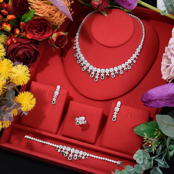 earrings & necklace missvikki fashion romantic luxury flower african jewelry set for women wedding party cubic zirconia dubai bridal, Silver
earrings & necklace missvikki fashion romantic luxury flower african jewelry set for women wedding party cubic zirconia dubai bridal, Silver